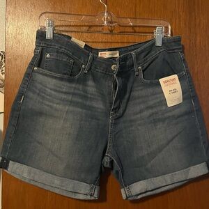 Signature by Levi Strauss Women's Dark Blue Jean Shorts